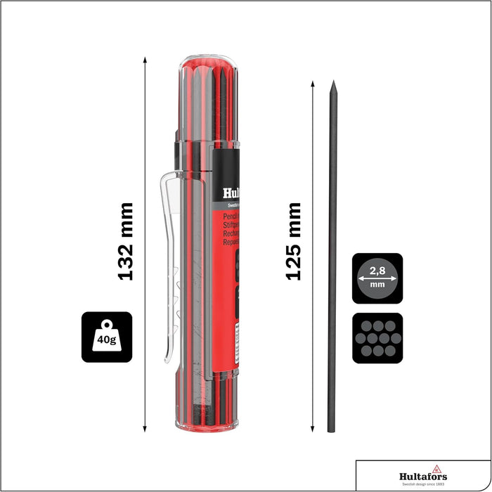 Hultafors Tools 650110 Dry Marker Refills HRD G, Graphite
