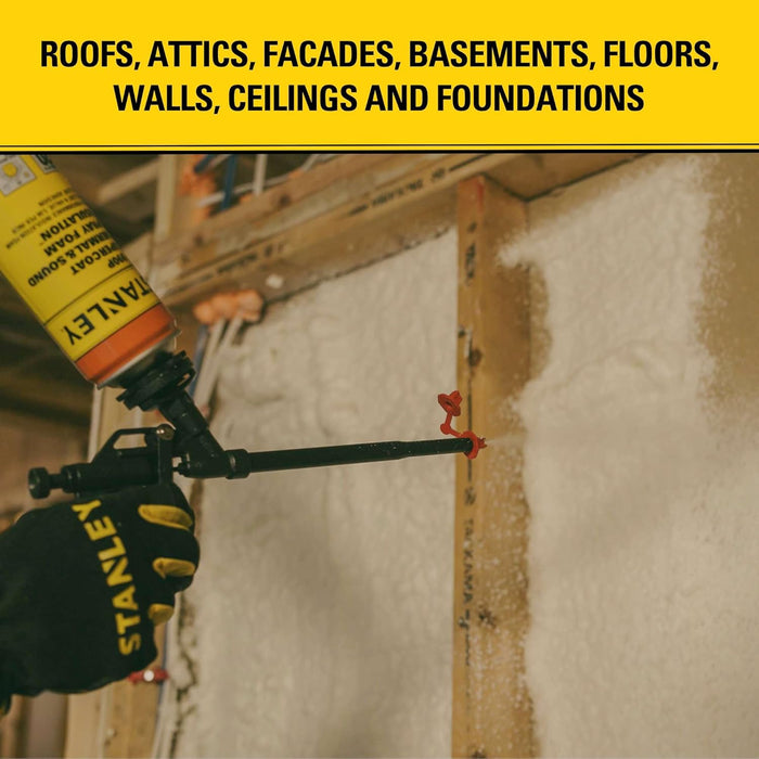 STANLEY F 990P Supercoat Thermal & Sound Spray Foam Insulation (Pack of 6)