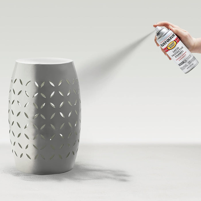 Rust-Oleum 312819 Stops Rust Spray Paint, 12 oz, Satin Coastal Gray (Pack of 6)