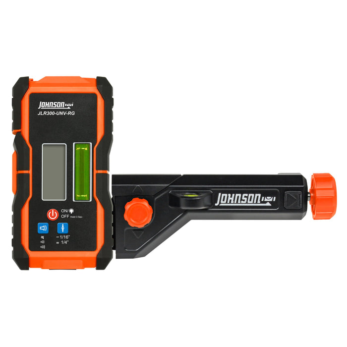 Johnson JLR300-UNV-RG Universal Green & Red Rotary Laser Detector, Dual Sided Detector, LED Backlit Display Magnetic