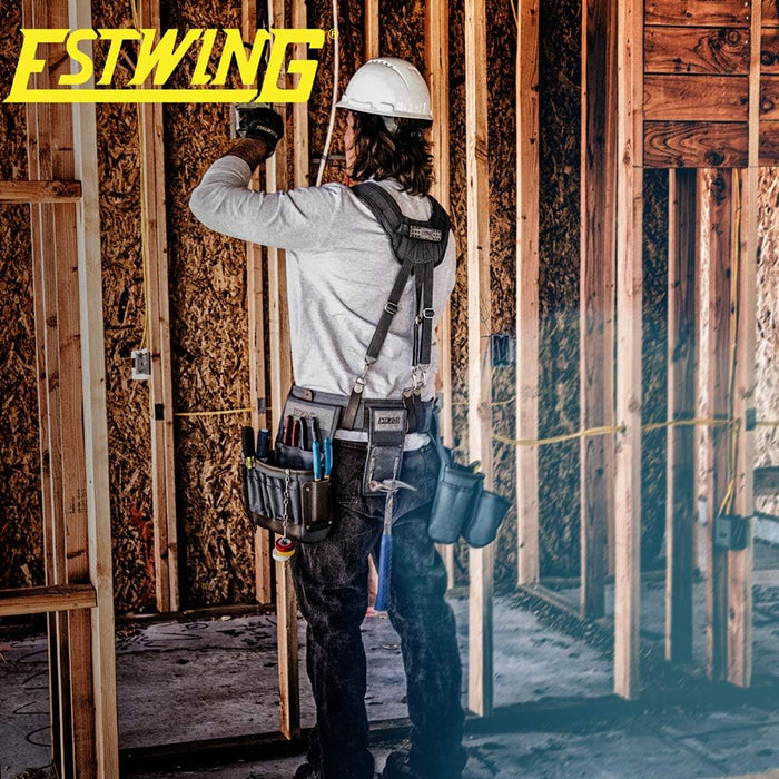 Estwing 94758 Cooling Mesh Padded Tool Belt Suspenders, Durable, Steel Hardware, Chest Strap, Adjustable