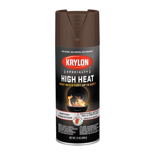 Krylon K01709077 High Heat Spray Paint, Brown, 12 Ounce (Pack of 1)