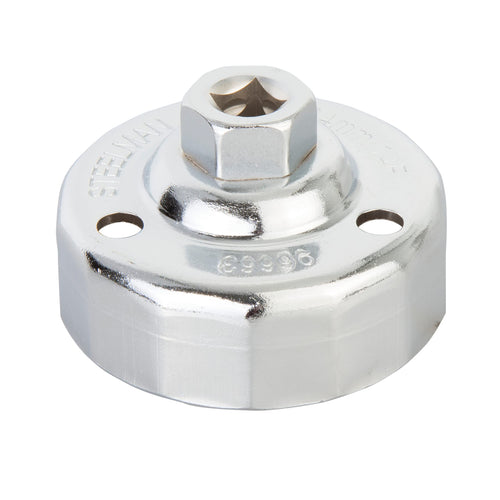 Steelman 96663 64mm x 14 Flute Oil Filter Cap Wrench, 3-8 inch Drive, Low-Profile Design for Confined Space
