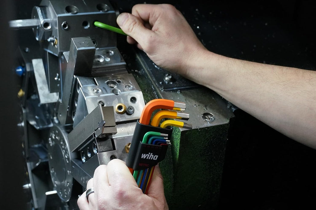 Wiha 66980 9 Piece Ball End Color Coded Hex L-Key Set - Metric