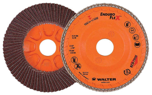 Walter (15R454) ENDURO-FLEX Abrasive Flap Disc, 40 Grit Finishing Disc, 4-1/2 Inches (Pack of 10)