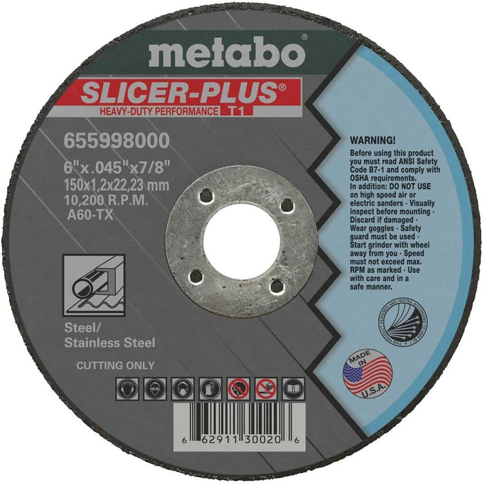 Metabo 655998000-50PK 6" Slicer Plus Cutting Wheel (50pk)