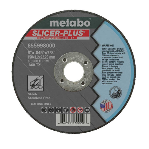 Metabo 655998000-50PK 6" Slicer Plus Cutting Wheel (50pk)