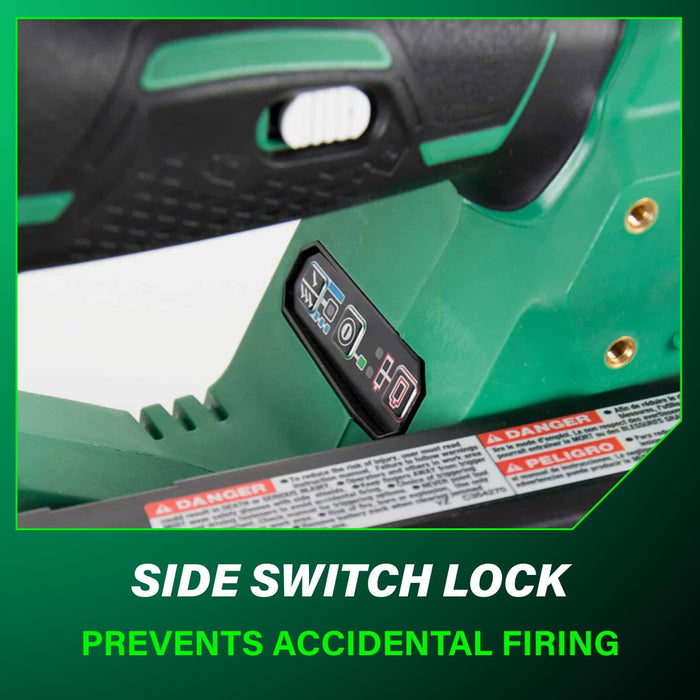 Metabo HPT Cordless 18V MultiVolt Framing Nailer Kit Accepts 2-Inch to 3-1/2-Inch Clipped & Offset Round Paper Nails 1-18V 4.0Ah Li-Ion Battery w/Fuel Gauge Lifetime Tool Warranty NR1890DCST