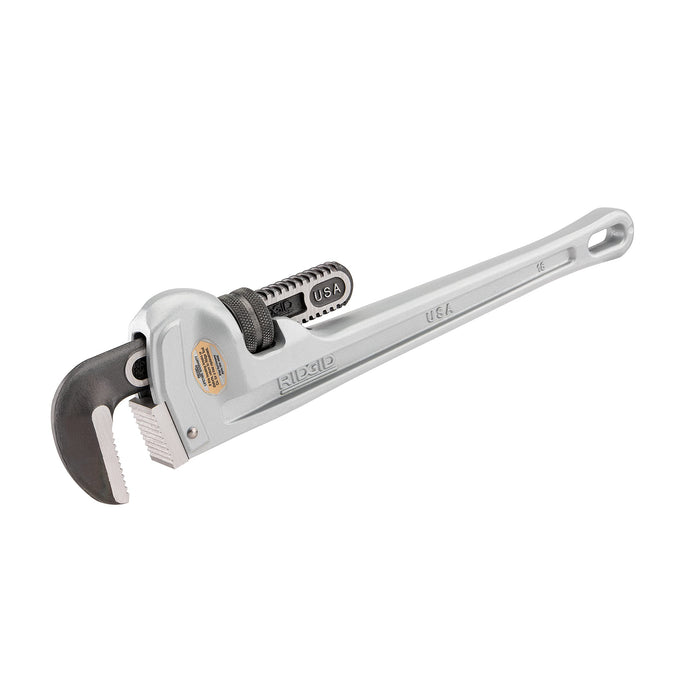 RIDGID (31110) Model 836 Aluminum Straight 36" Plumbing Pipe Wrench, Silver, Made In The USA