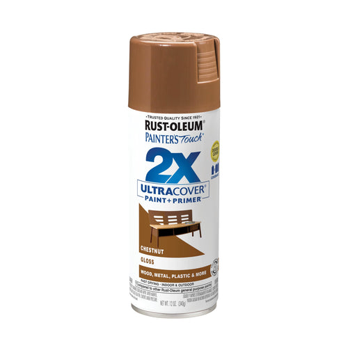 Rust-Oleum 249847 Painter's Touch 2X Ultra Cover Spray Paint, 12 oz, Gloss Chestnut (Pack of 1)