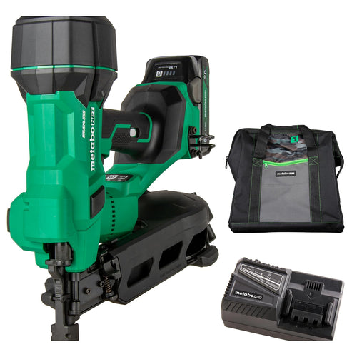 Metabo HPT 18V MultiVolt Cordless Coil Roofing Nailer Kit, 500 Nails Per Charge, Up to 1-3/4-Inch Roofing Nails, Includes Vinyl Siding Adapter, NV1845DA