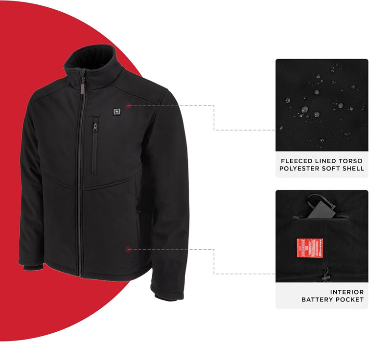 Radians (RHG-J100B-M) Men's Standard Heated Apparel - Jackets, Black, Medium