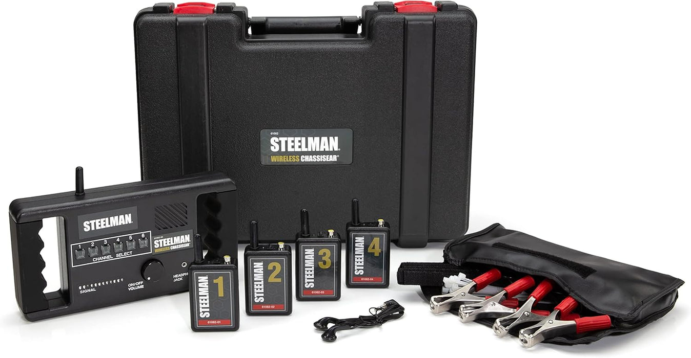 Steelman 61082 Wireless ChassisEAR Auto Diagnostic Tool Kit, Identify The Cause of Troubling Vehicle Noises, 4 Transmitters with 50-Foot Range