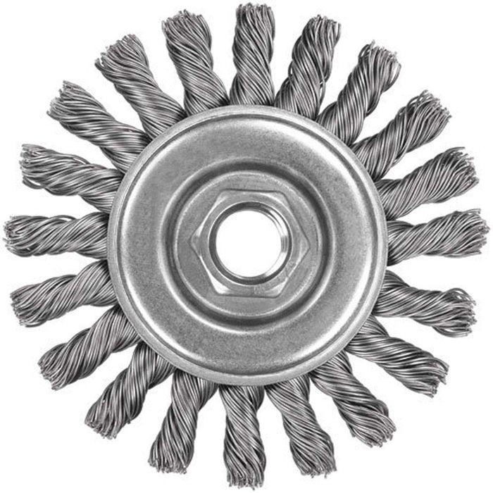 DEWALT DW49253 4 in. x 5/8 in.-11 in. XP .020 Carbon Cable Twist Wire Wheel