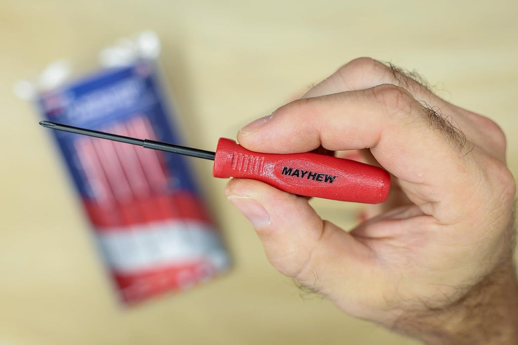Mayhew Tools (31021) Micro Screwdriver, 4-Piece Set, Red Slotted & Phillips