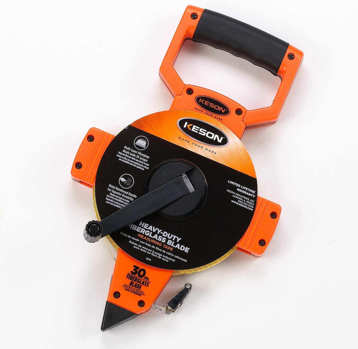 Keson OTR30MM Open Reel Fiberglass Tape Measure Reel (Graduations: 5mm & 2mm), 30-Meter