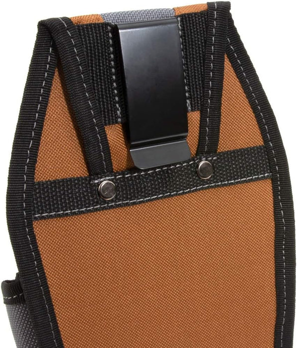 Dickies 57099 4-Pocket Rigid Tool Pouch with Tape Clip, Universal-fit Steel Clip for Tool Belt, Tunnel Loop
