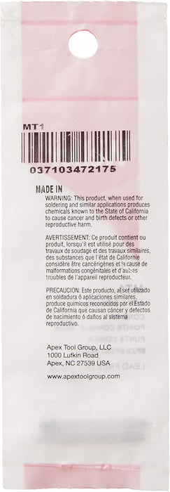 Weller MT1 - .031" / .8 mm Conical Tip For SP23 / SP25 Series Irons, Copper Cone Shape Tip