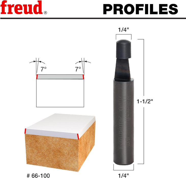 Freud 66-100 1/4" Diameter Bevel Trim Bit