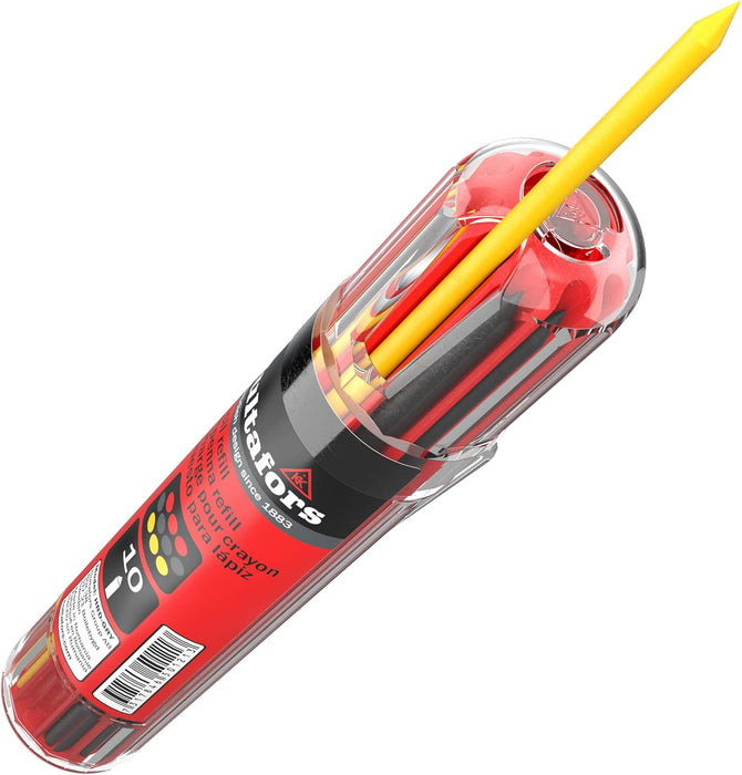 Hultafors Tools 650120U Dry Marker Refills HRD GRY, Red, Graphite, Yellow