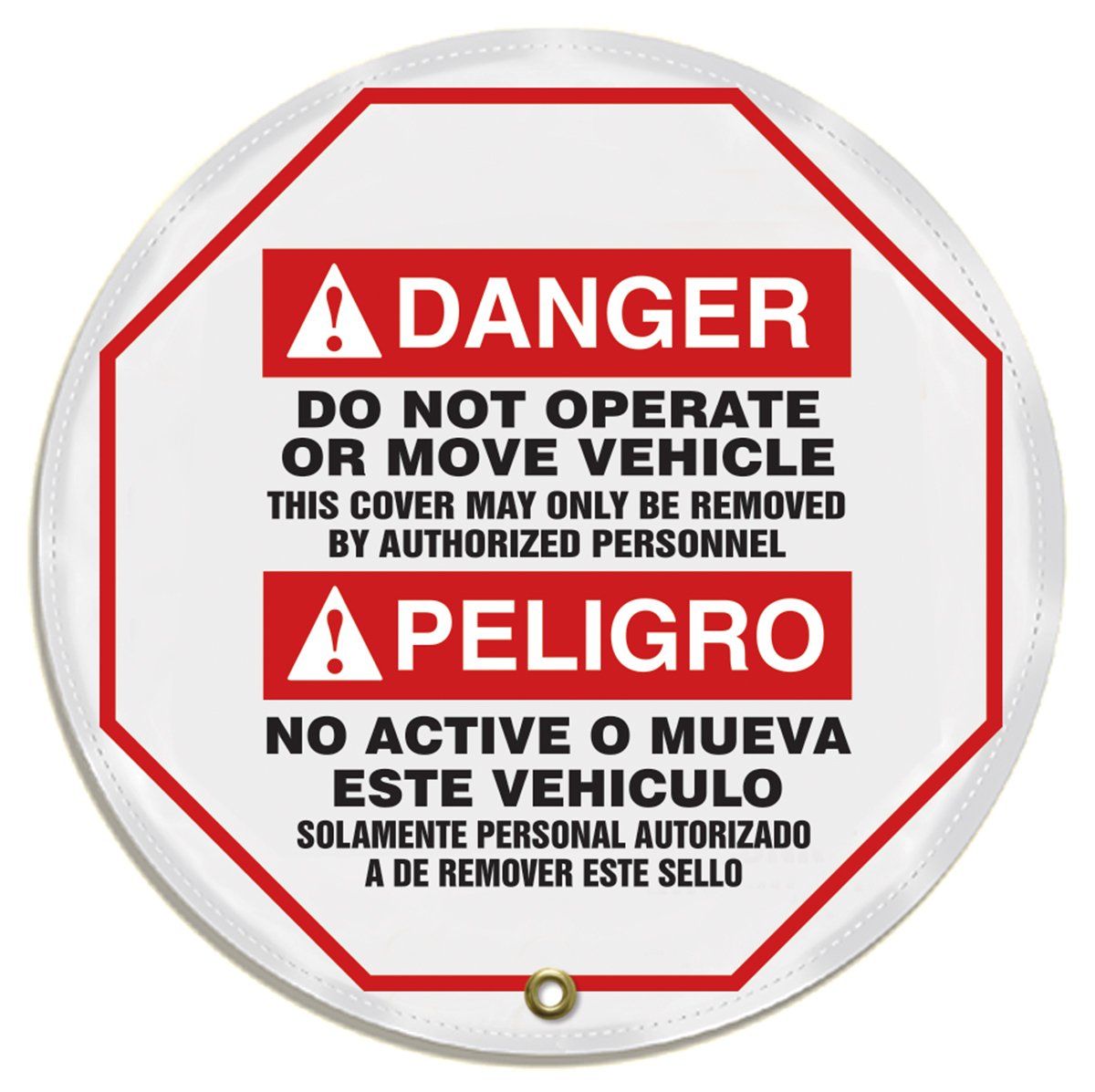 Accuform Steering Wheel Cover for Lockout Tagout, English/Spanish Bili ...