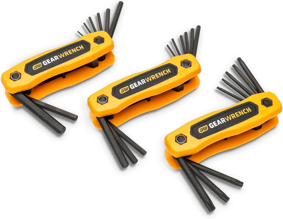 GEARWRENCH 83512 25 Piece SAE/Metric/Torx Folding Hex Key Set