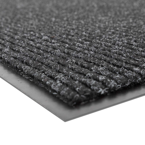 Notrax 109 Brush Step Carpeted Indoor/Outdoor Entrance Mat for Home or Office, 4' X 8' (Rectangular) Absorbent Slip Resistant Heavy Duty Entry Mat, Charcoal - 109S0048CH
