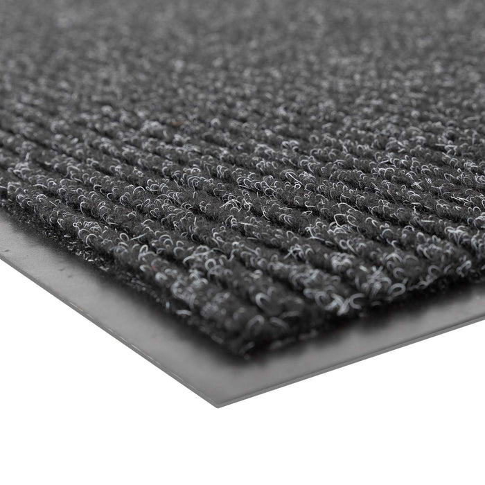Notrax 109 Brush Step Carpeted Indoor/Outdoor Entrance Mat for Home or Office, 3' X 6', Absorbent Slip Resistant Heavy Duty Entry Mat, Charcoal, 109S0036CH