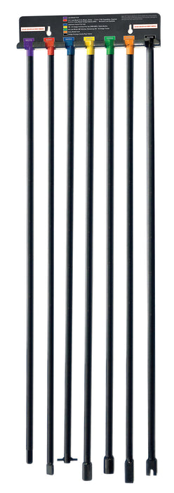 Steelman 96090A 7-Piece Spare Tire Retrieval Tool Kit, Lower and Raise Cradle-Suspended Tires, Flat, Pin, Hex, 12-mm Square, Slotted, ⅜-inch Square Heads