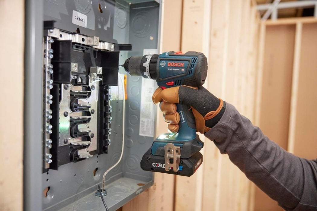 BOSCH GSB18V-800CB14 1/2 In. Brushless Connected-Ready Hammer Drill/Driver Kit with (1) CORE18V 4 Ah Advanced Power Battery