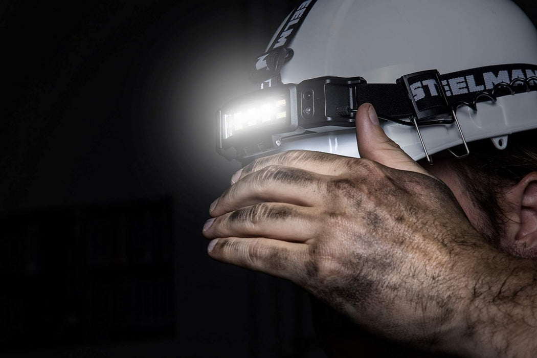 Steelman 78834 Slim Profile Rechargeable LED Motion-Activated Headlamp, 250-Lumen, 3 Brightness Settings, 20-Meter Range, Water-Resistant 250-Lumen LED Motion