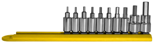 Mayhew Tools 16017 SAE Hex Socket Bit Set, 10-Piece, Polished Chrome