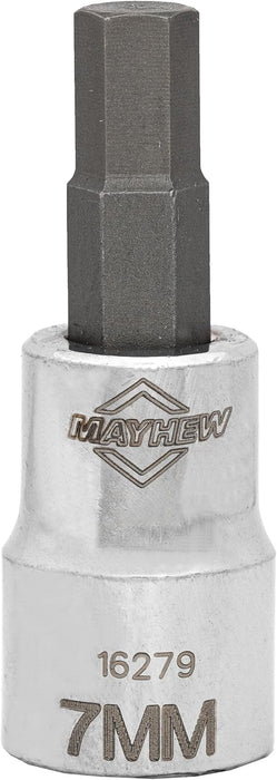 Mayhew Tools 16019 Metric Hex Socket Bit Set, 8-Piece, Polished Chrome