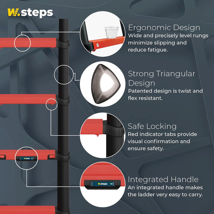 Rescue 13.5 FT | Telescopic Rescue Ladder, EN1147 Certified, 1100lb. Capacity
