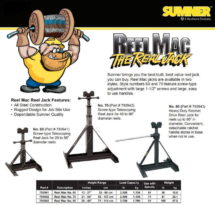 Southwire 780942 Reel Mac Jack Style Number 70