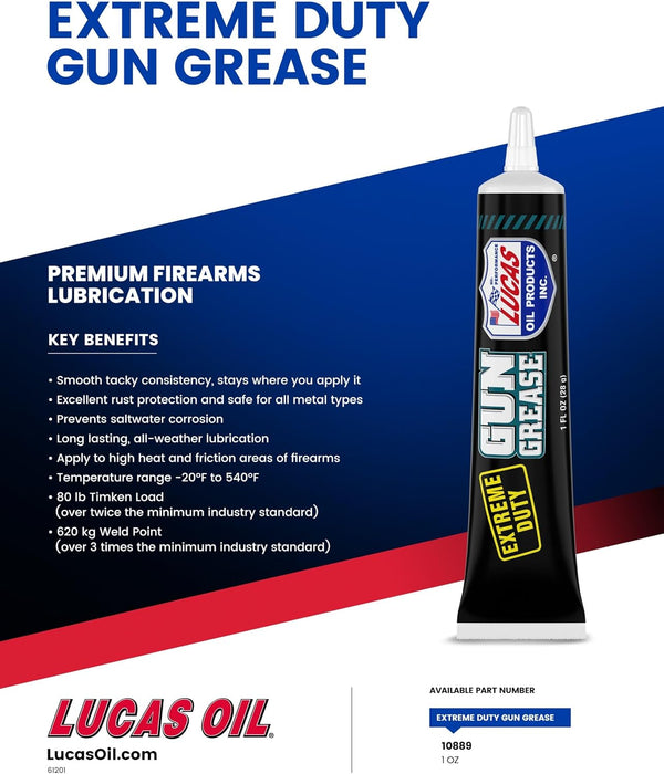 Lucas Oil 10889 Extreme Duty Gun Grease, 1 Ounce (Pack of 6)