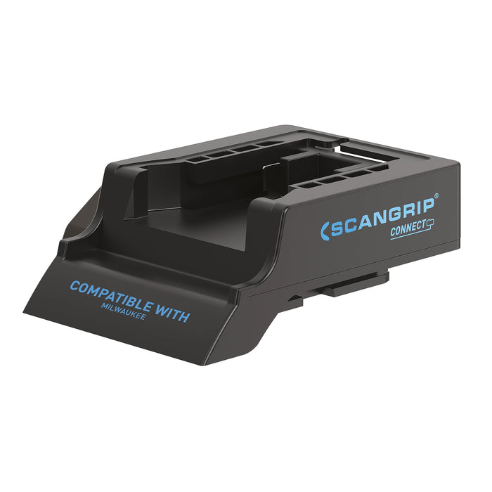 SCANGRIP Connector Designed for Milwaukee 18V/20V Battery Packs, Made for SCANGRIP Connect Work Lights, Features Battery Safety System
