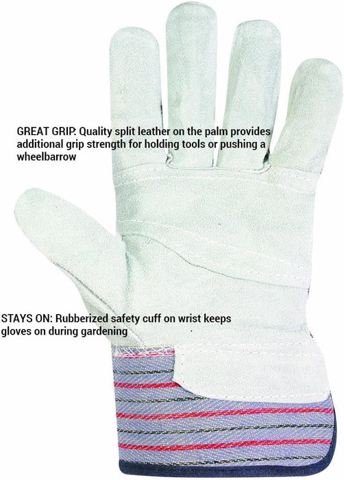 Custom Leathercraft 2046 Men Work Gloves (Pack of 12 Pairs)