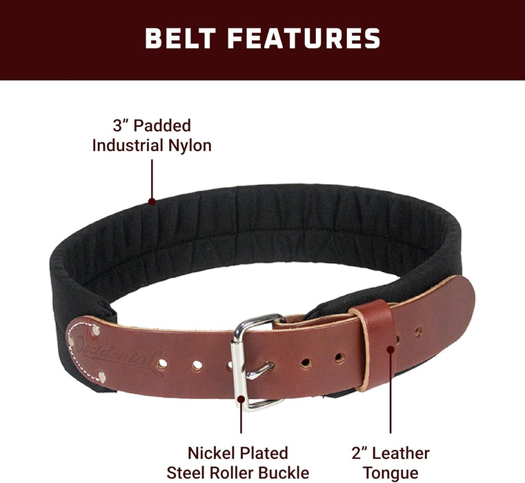 [USED-LIKE NEW] Occidental Leather 8003-XL 3-Inch Thick Leather & Nylon Tool Belt - X-Large