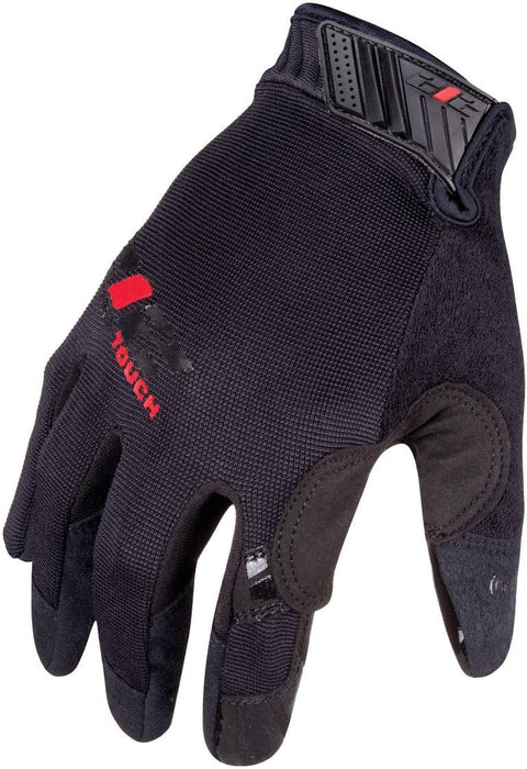 212 Performance Touch-screen Compatible, High Grip Gloves for Mechanics, High Dexterity, Adjustable Closure, Black, Medium