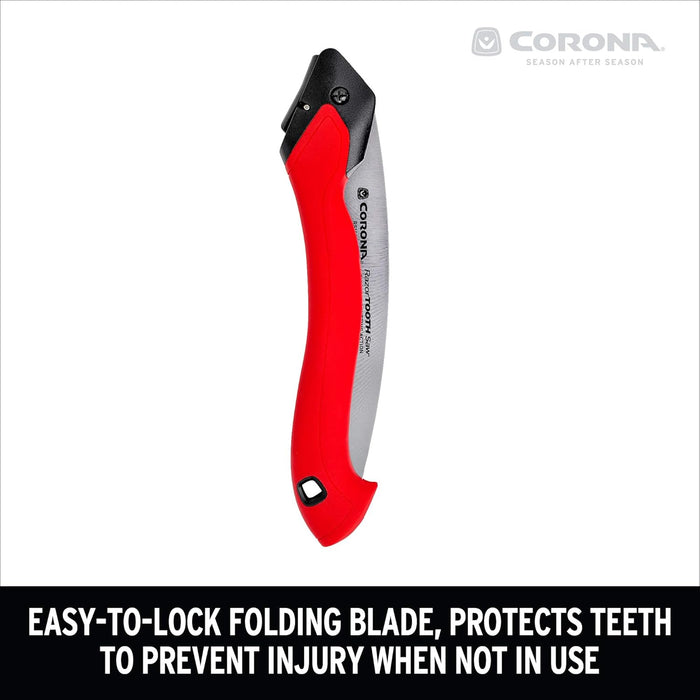 Corona Tools 10-Inch RazorTOOTH Folding Pruning Curved Blade Hand Saw - RS16150, Red