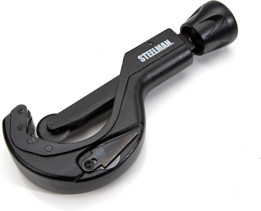 Steelman 42568 Metal Pipe and Tube Feed Cutter, Cuts 2-1/2-inch Tube Including Copper, Brass, Aluminum, ABS, and PVC, Die Cast Steel Body, Hardened Steel Blades