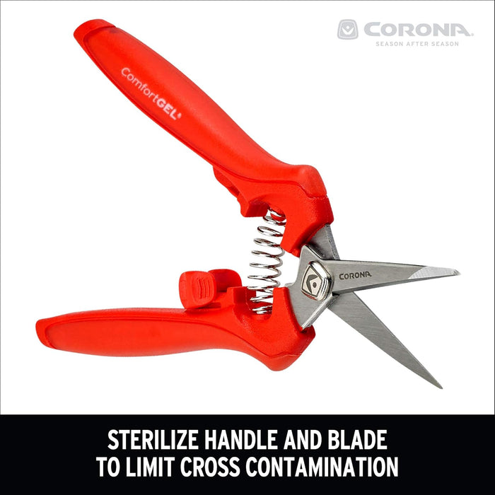 Corona FS3214D ComfortGEL Leaf & Stem Micro Snips, Orange (Pack of 1)