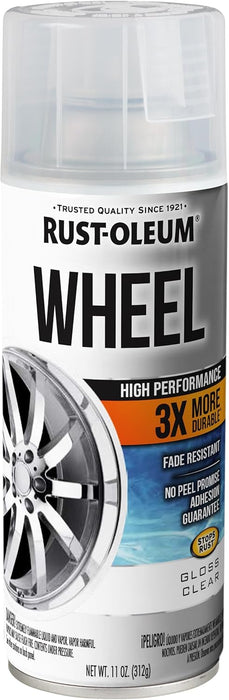 Rust-Oleum 366439 High Performance Wheel Spray Paint, 11 oz, Gloss Clear Spray Paint (Pack of 1)
