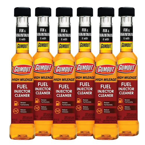 Gumout 510013W-6PK Fuel System Cleaner, High Mileage Fuel Injector Cleaner (Pack of 6)