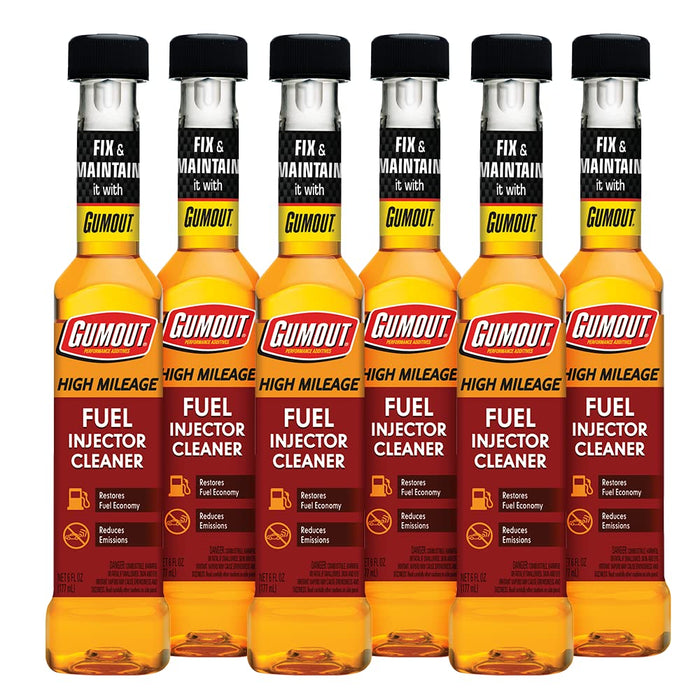 Gumout 510013W-6PK Fuel System Cleaner, High Mileage Fuel Injector Cleaner (Pack of 6)