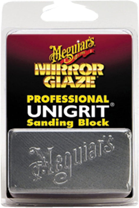 Meguiar's Professional Mirror Glaze Unigrit Sanding Block 2,000 Grit K2000 - Professional-Grade - Precise, Uniform Grit for Even Sanding that's Easy to Clean and Polish, 1 Block