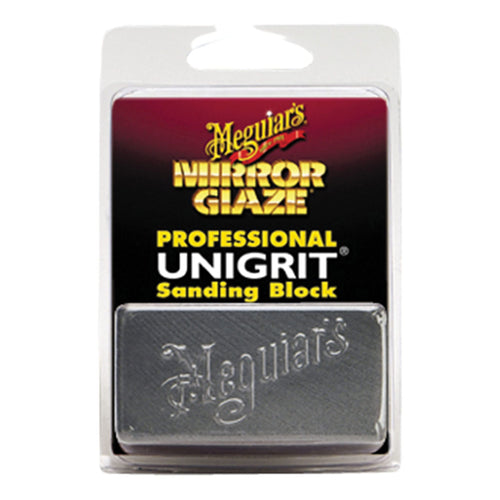 Meguiar's Professional Mirror Glaze Unigrit Sanding Block 2,000 Grit K2000 - Professional-Grade - Precise, Uniform Grit for Even Sanding that's Easy to Clean and Polish, 1 Block