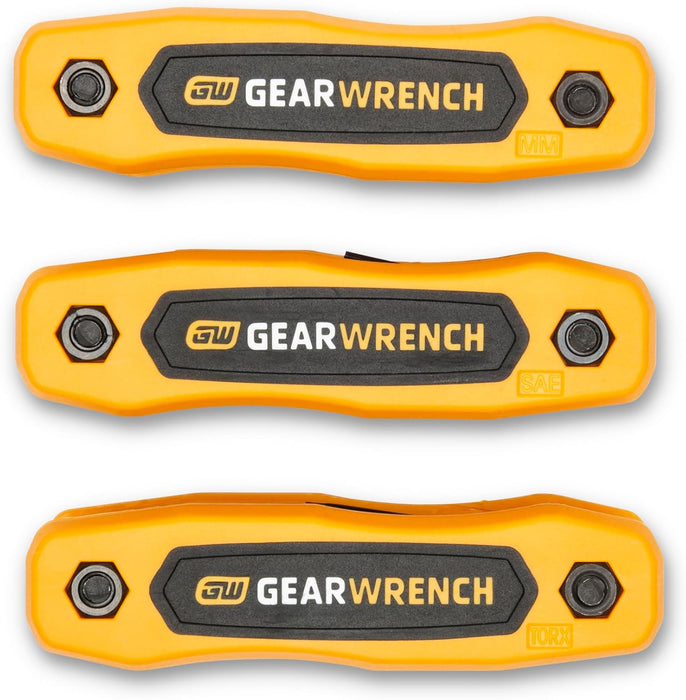 GEARWRENCH 83512 25 Piece SAE/Metric/Torx Folding Hex Key Set