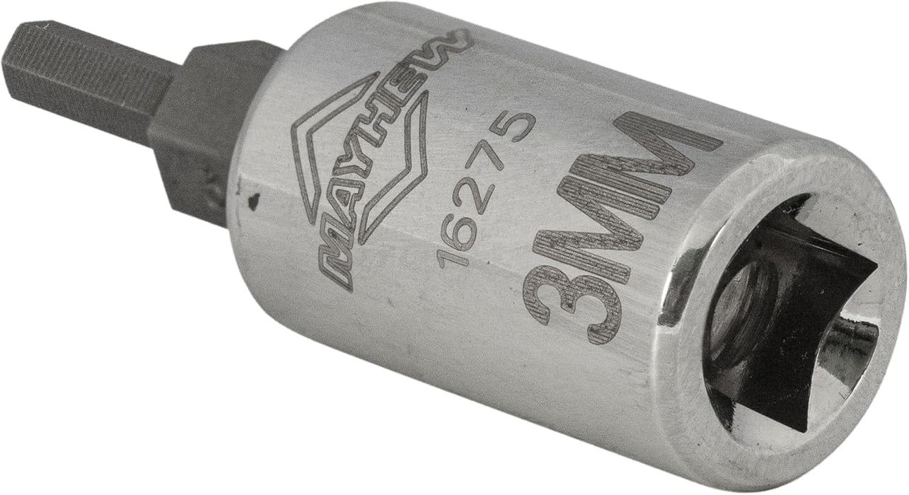 Mayhew Tools 16019 Metric Hex Socket Bit Set, 8-Piece, Polished Chrome